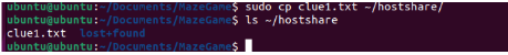 Sharing Clue1 onto hostshare so both mac and ubuntu can access